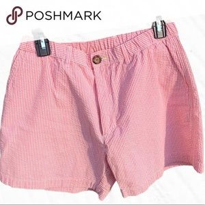 Men’s Chubbies Red Seersucker 5.5” Short (LARGE)